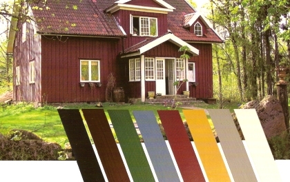 Wetterschutzfarbe ölig, Schwedenfarbe für außen